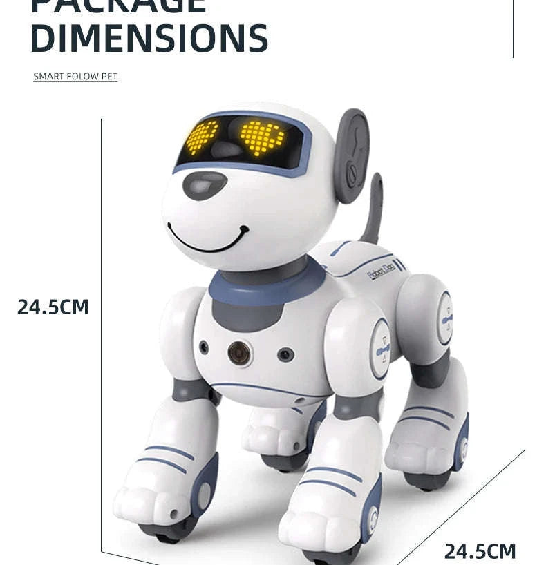 Programmable Remote Control Robot Dog Toy-light red pro
