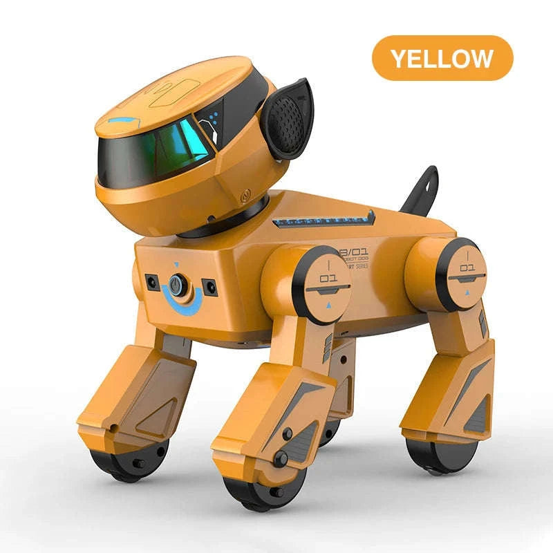 Programmable Remote Control Robot Dog Toy-light red pro