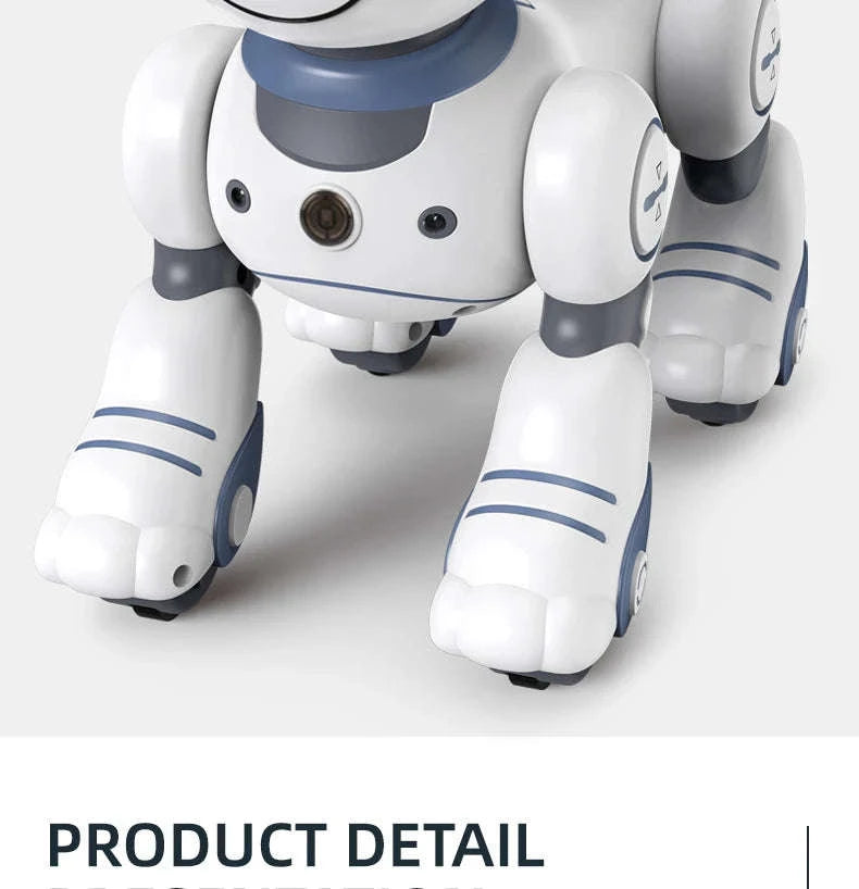 Programmable Remote Control Robot Dog Toy-light red pro