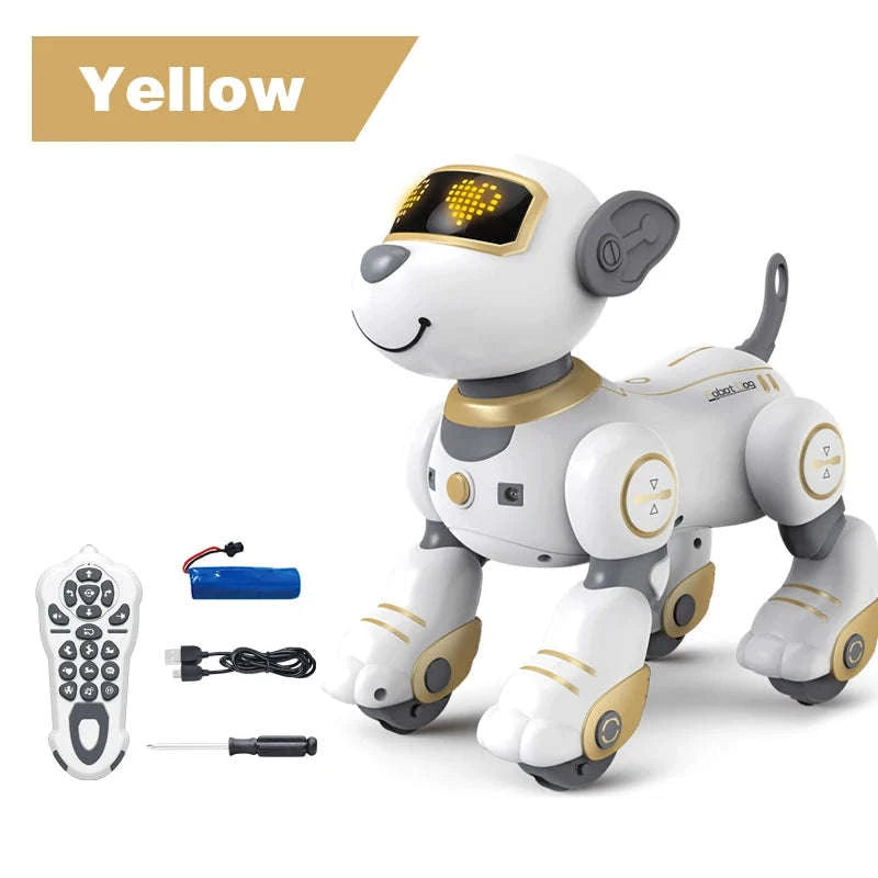 Programmable Remote Control Robot Dog Toy-light red pro