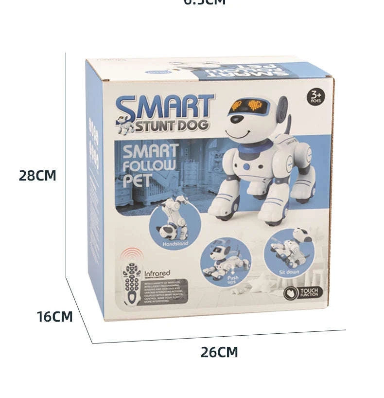 Programmable Robot Dog Toy with Remote Control and Stunt Moves-Yellow