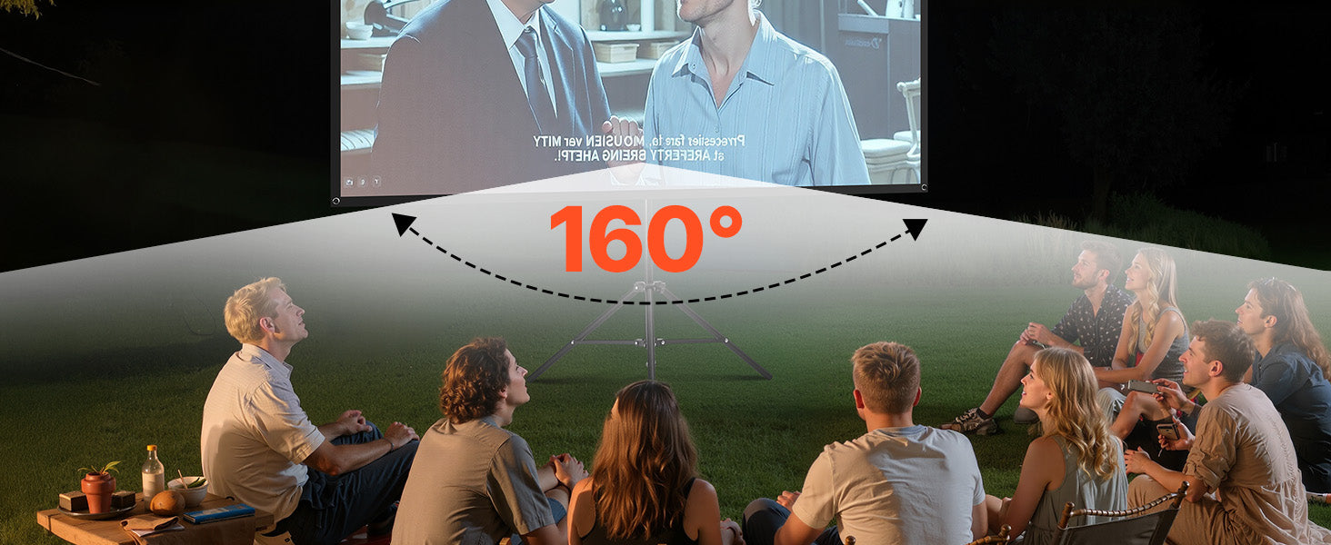 SucceBuy projekcijsko platno s stalkom 80 inča, široki kut 160°, unutarnje/vanjsko projekcija, omjer 16:9, 4K HD, bez naboravanja, prijenosne trokutne ploče sa zaštitnom torbom za film, kućni kino, ured predstavništvo
