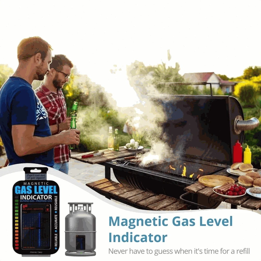 Propane Tank Level Indicator Magnetic Gauge for BBQ & Camping-