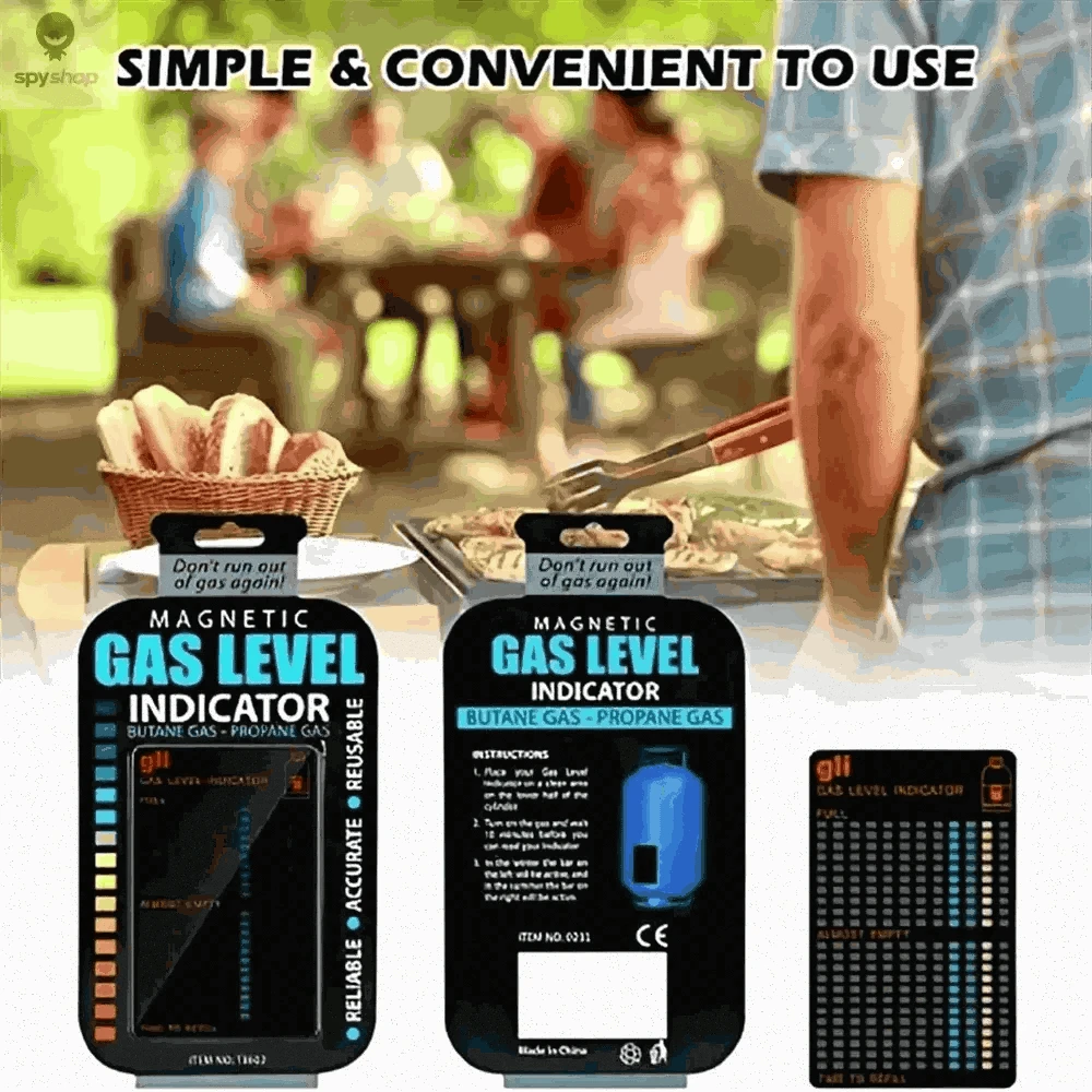 Propane Tank Level Indicator Magnetic Gauge for BBQ & Camping-Naked packaging