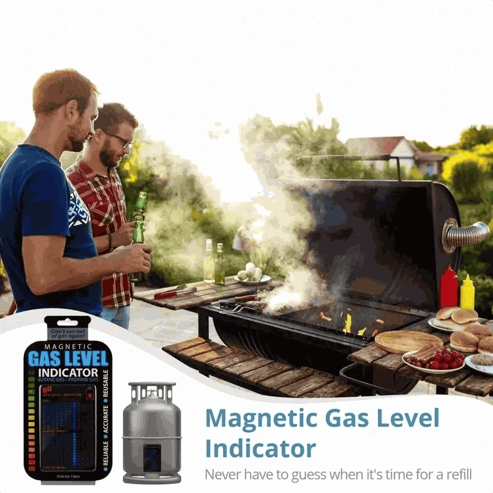 Propane Tank Level Indicator Magnetic Gauge for BBQ & Camping-Naked packaging