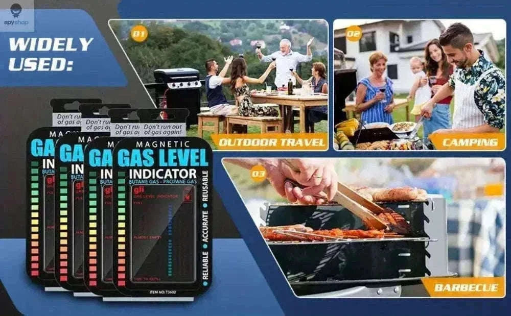Propane Tank Level Indicator Magnetic Gauge for BBQ & Camping-Naked packaging