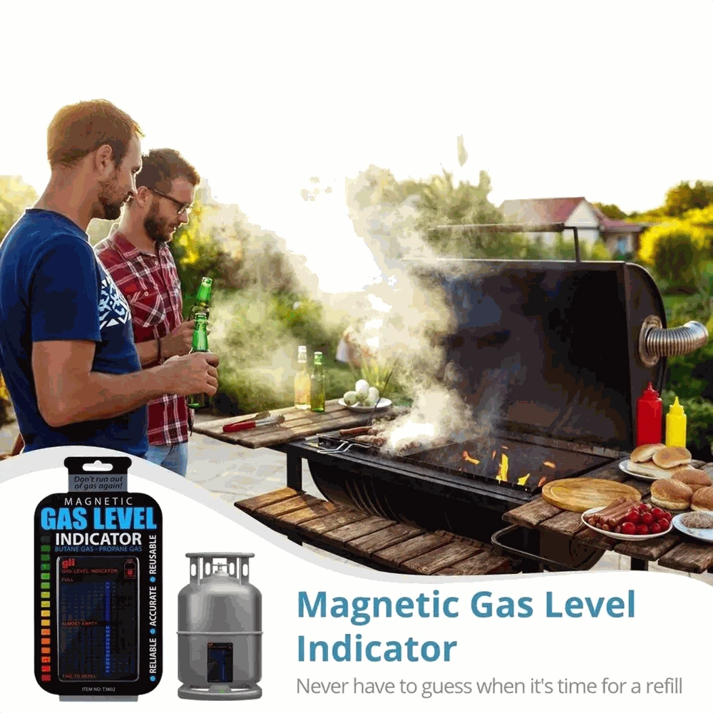 Propane Tank Level Indicator – Magnetic Liquid Crystal Gauge for BBQ & Camping-Naked packaging