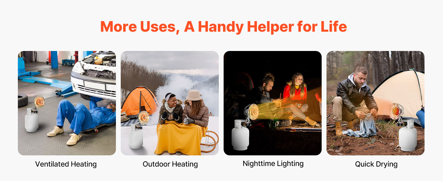15000 BTU Propane Tank Top Heater with 180° Infrared Heat