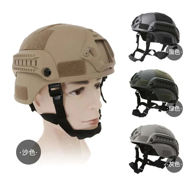 Protective FAST Tactical Helmet for Training and Field Use-Khaki