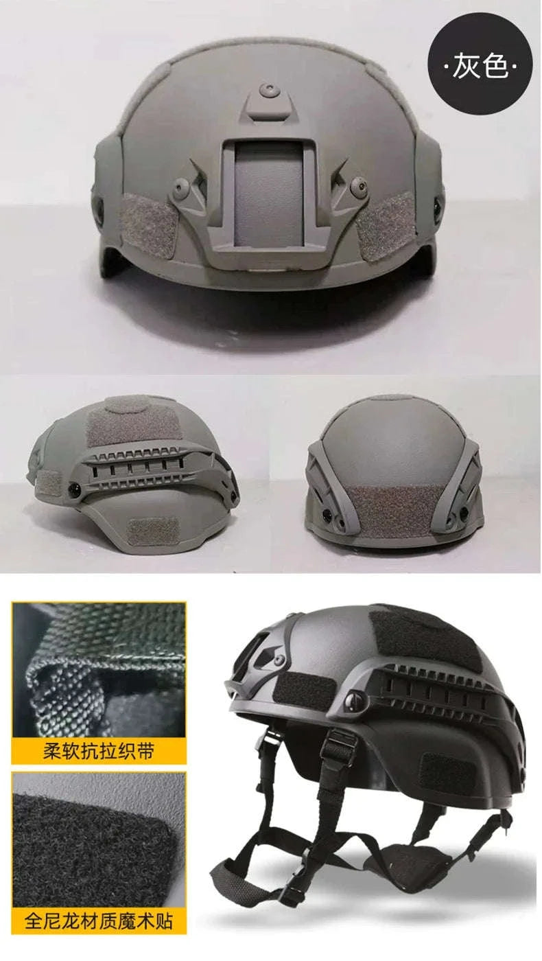 Protective FAST Tactical Helmet for Training and Field Use-Khaki