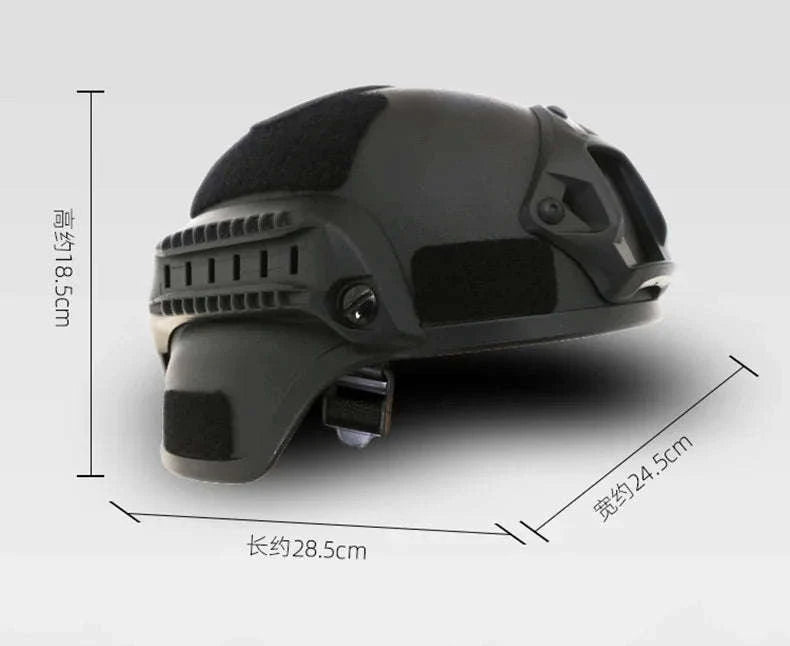 Protective FAST Tactical Helmet for Training and Field Use-Khaki