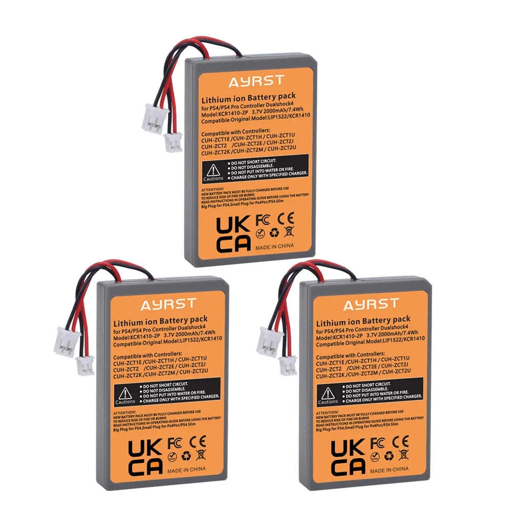PS4 Controller Replacement Battery-3 Pcs Batteries