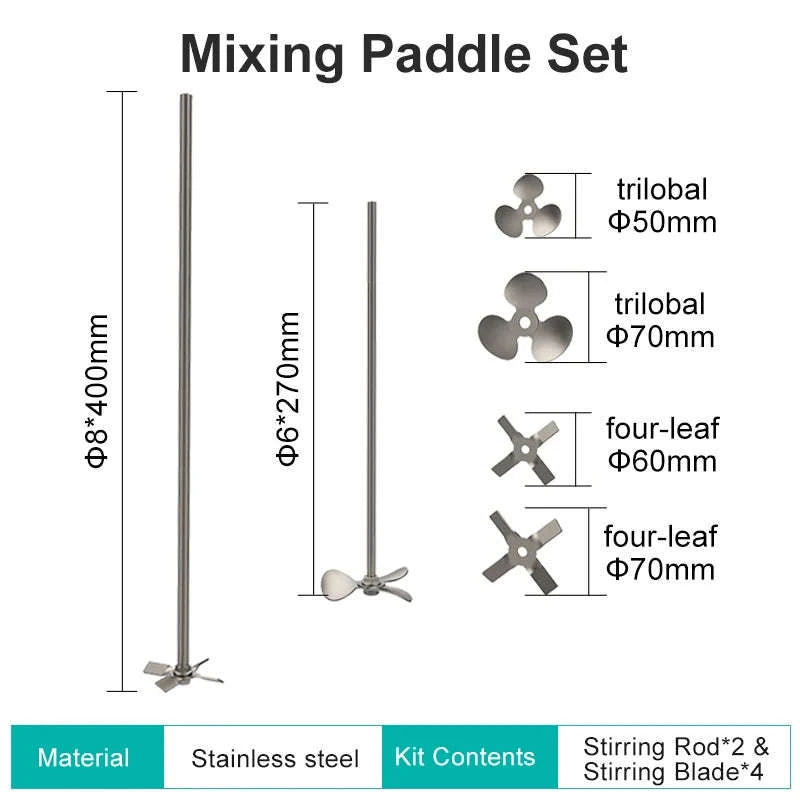 PTFE 350mm Stirring Paddle for Overhead Laboratory Stirrers-Stirring paddle B / China Mainland