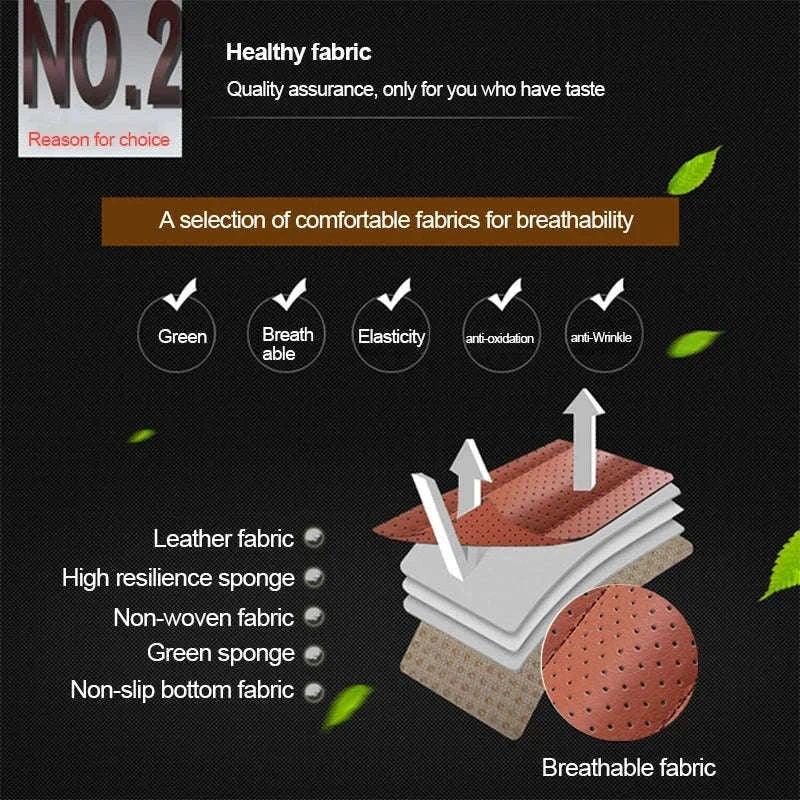 PU Leather Car Seat Cover Universal Pad Mat-3pcs Beige