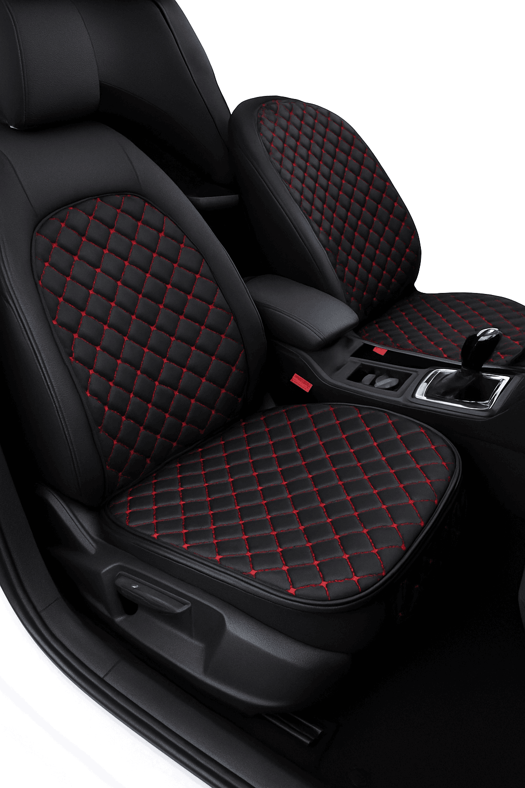PU Leather Car Seat Cover with Storage Pocket-White Rear 1pc