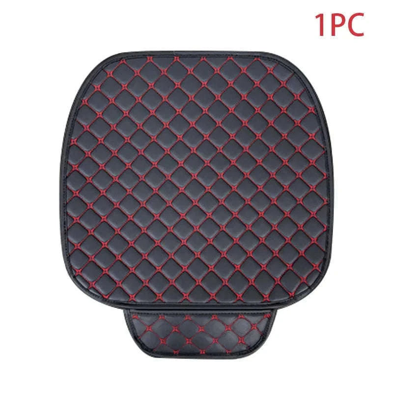 PU Leather Car Seat Cover with Storage Pocket-White Rear 1pc
