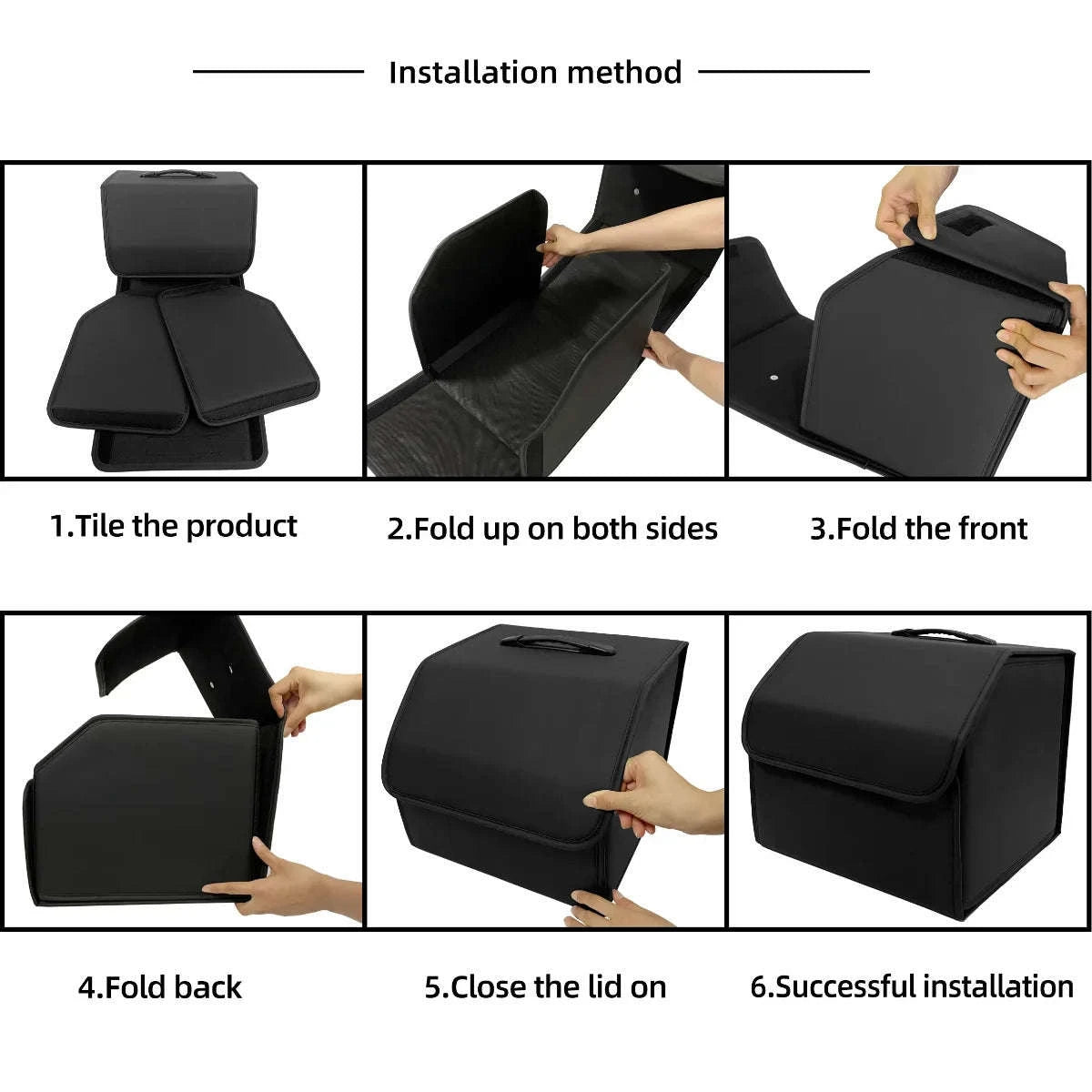 PU Leather Collapsible Car Trunk Storage Organizer-M / China Mainland