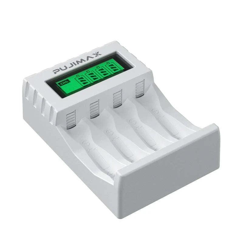 PUJIAMX Smart Battery Charger AA/AAA-LCD-005 Black / 1.2V / LCD-005|USB Micro
