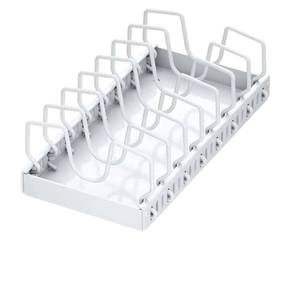 Pull-Out Pots and Pans Organizer with Adjustable Dividers-1 PC / 42*21*3.2CM / france|1-tier