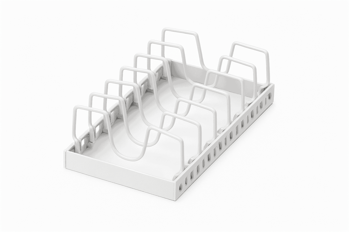 Pull-Out Pots and Pans Organizer with Adjustable Dividers-1 PC / 42*21*3.2CM / france|1-tier