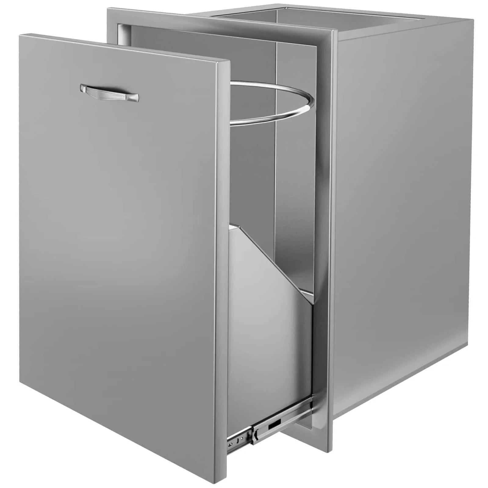 Pull-Out Trash Drawer Stainless Steel Built-In Sliding Rail-Type A / Russian Federation