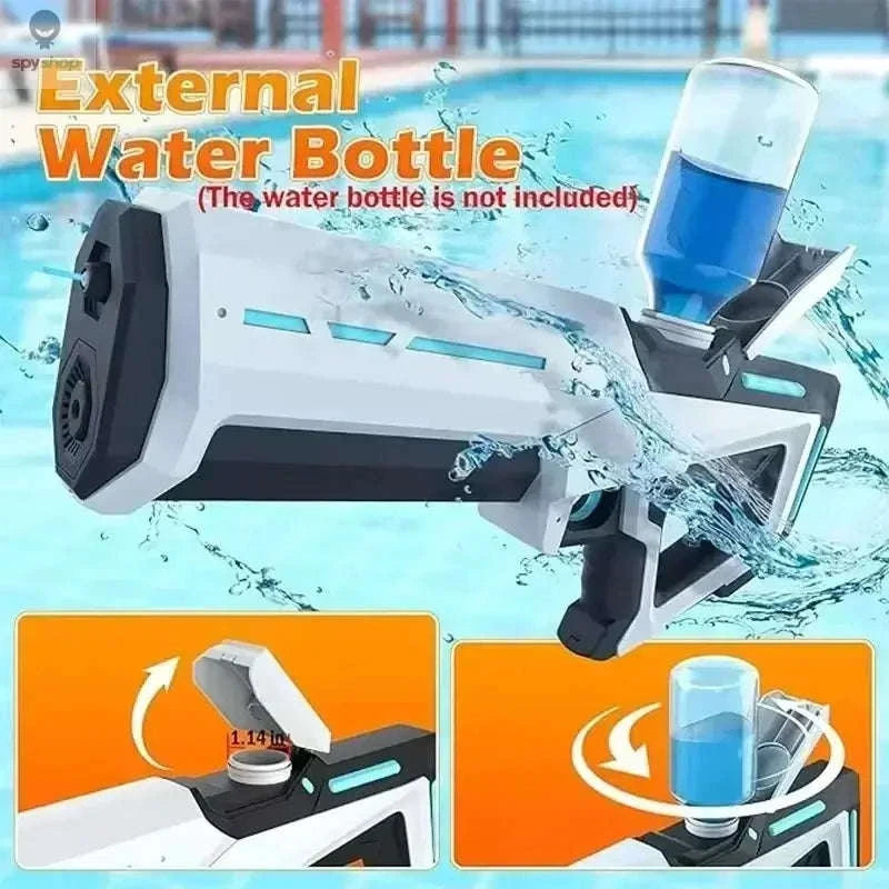 Pulse Electric Continuous Water Gun – Continuous Stream Power for Summer Battles-White