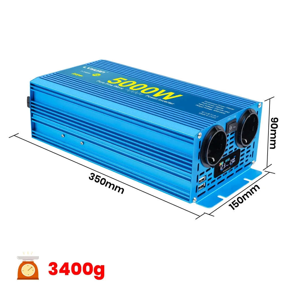 Pure Sine Wave Inverter 2000W 12V/24V to 220V/240V-12V 2000W EU / Poland