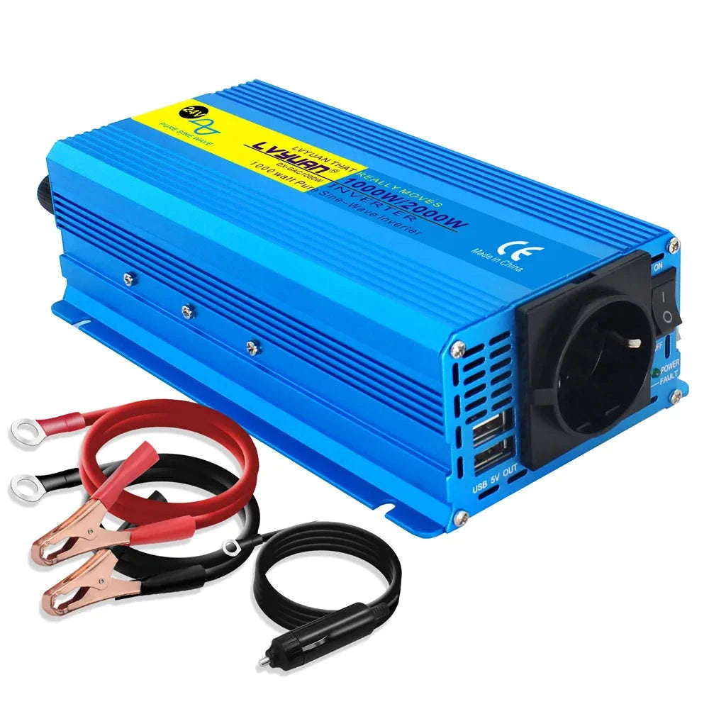 Pure Sine Wave Inverter 2000W 12V/24V to 220V/240V-12V 2000W EU / Poland
