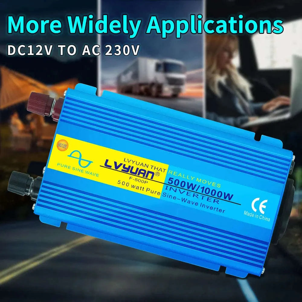 Pure Sine Wave Inverter 2000W 12V/24V to 220V/240V-12V 2000W EU / Poland