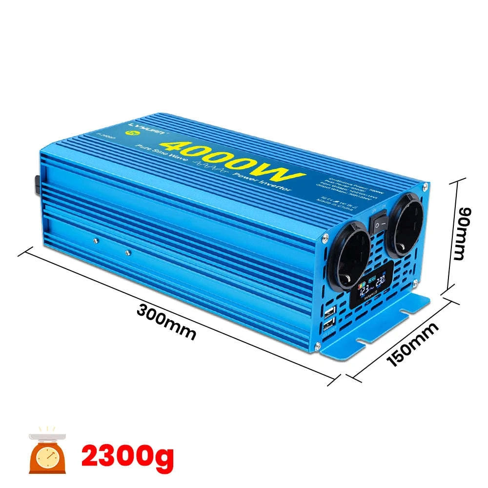 Pure Sine Wave Inverter 2000W 12V/24V to 220V/240V-12V 2000W EU / Poland