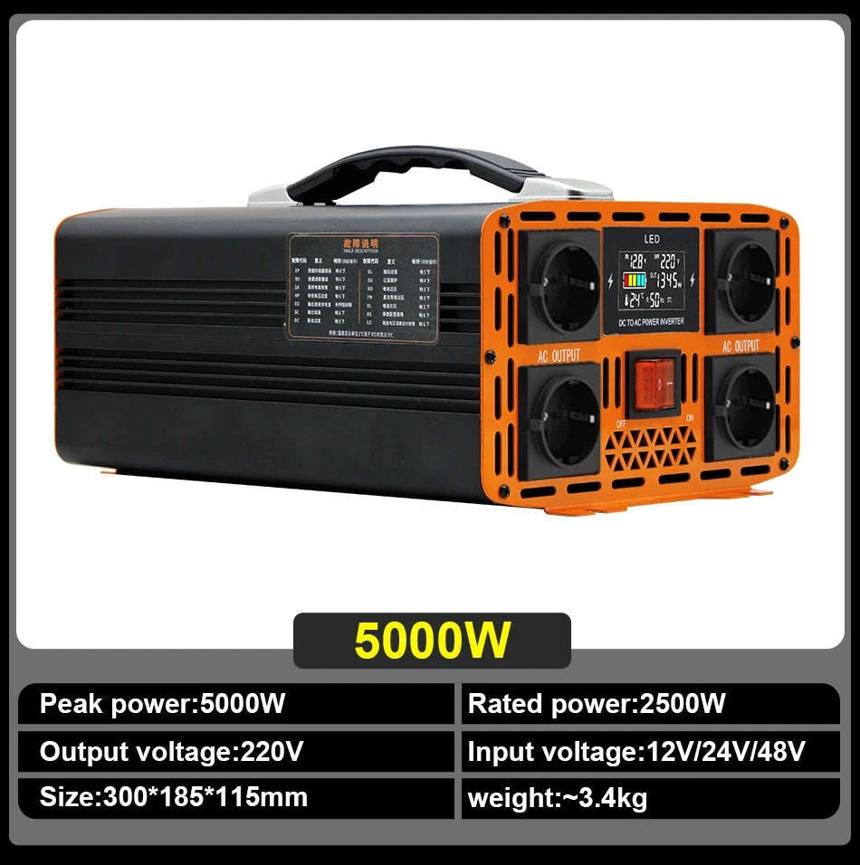 Pure Sine Wave Inverter 4000W-9000W 12V/24V/48V to 220V-4000W-12V