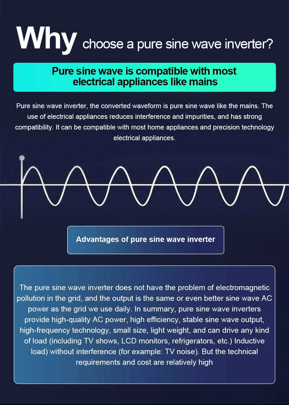 Pure Sine Wave Inverter 4000W-9000W 12V/24V/48V to 220V-4000W-12V