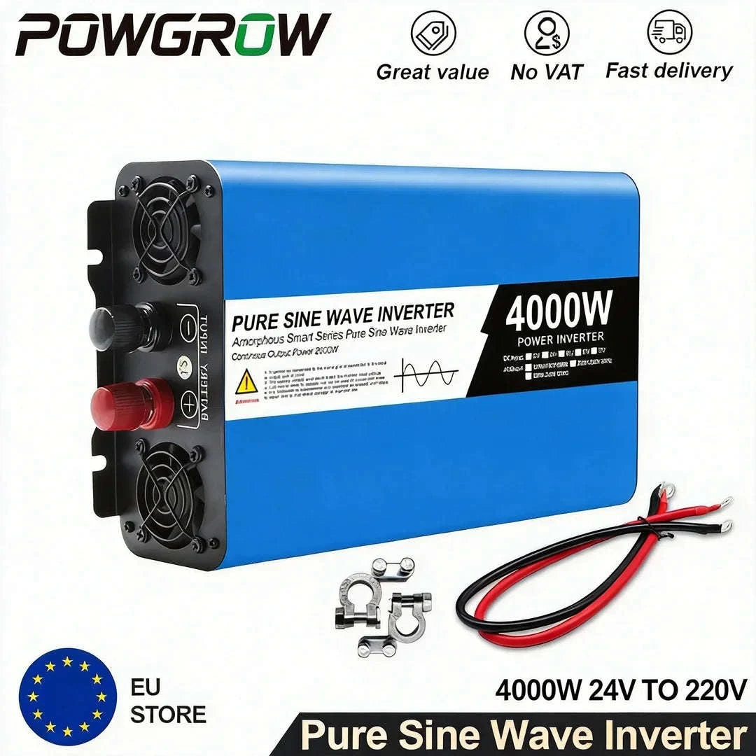 Pure Sine Wave Power Inverter 12V/24V to 220V-5000W-12V / Poland