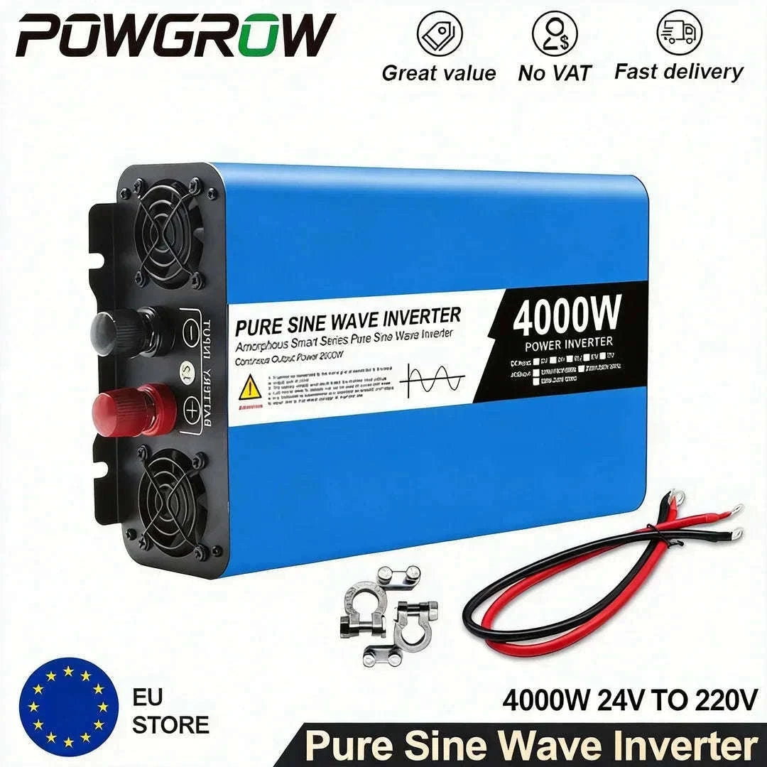 Pure Sine Wave Power Inverter 12V/24V to 220V-5000W-12V / Poland