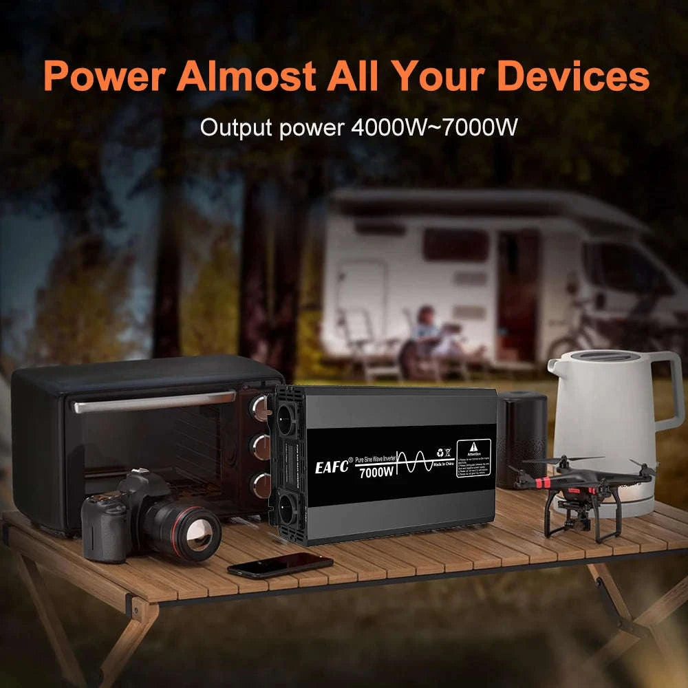 Pure Sine Wave Power Inverter 12V DC to 220V AC-12V 5000W