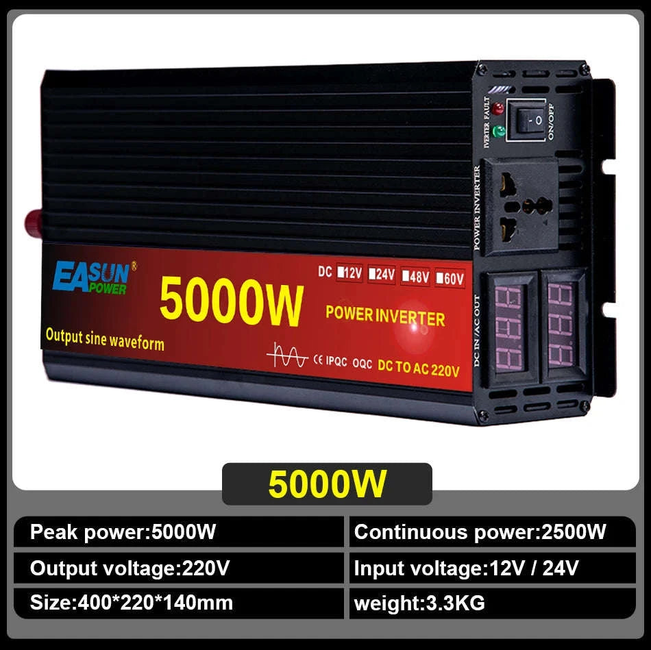 Pure Sine Wave Power Inverter 12V to 220V-4000W-12V / Poland