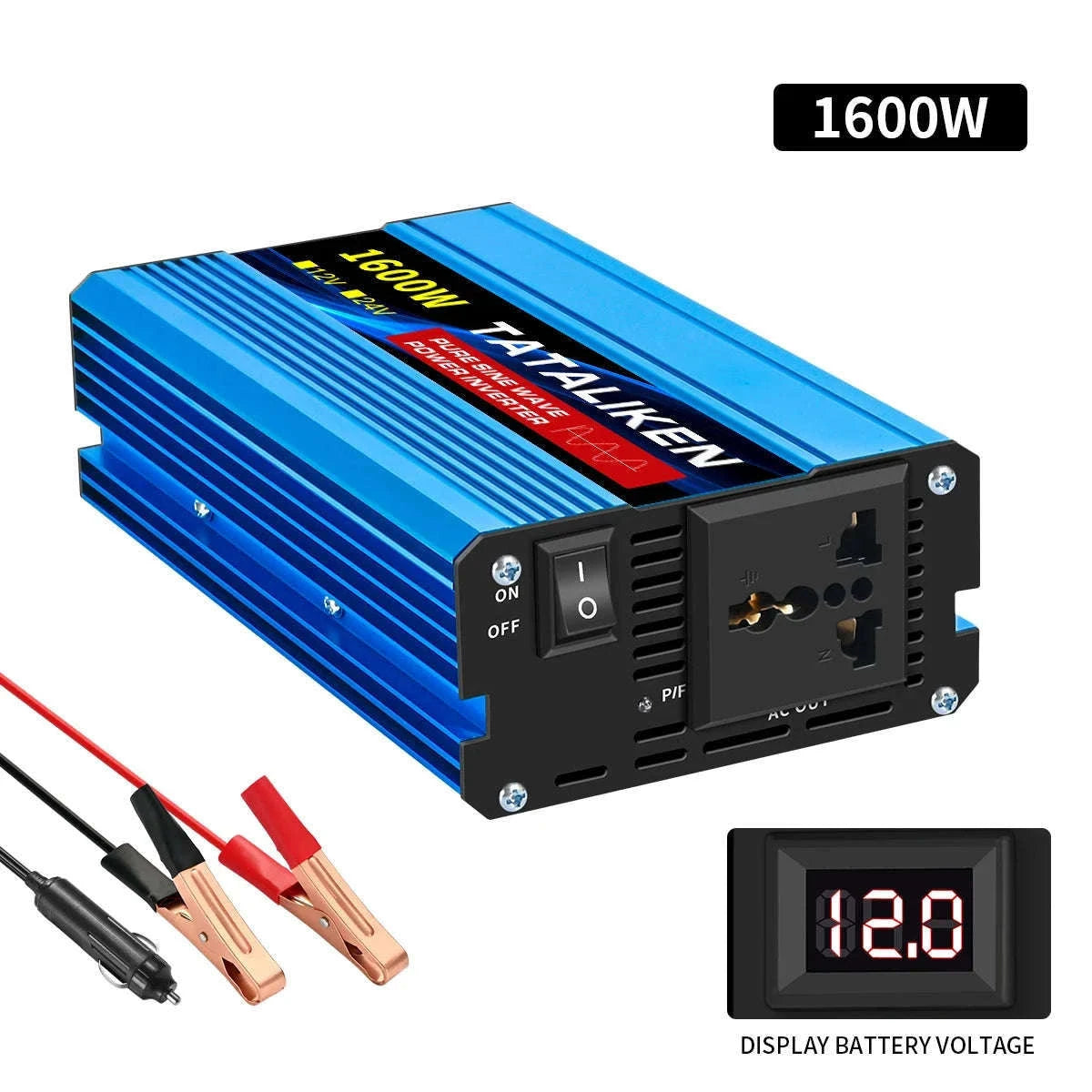 Pure Sine Wave Power Inverter Charger 12V/24V to 220V-24V4000W 220V