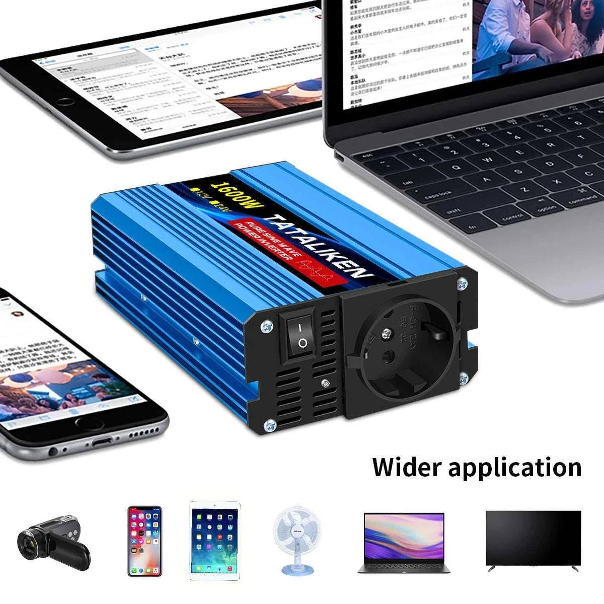 Pure Sine Wave Power Inverter Charger 12V/24V to 220V-24V4000W 220V