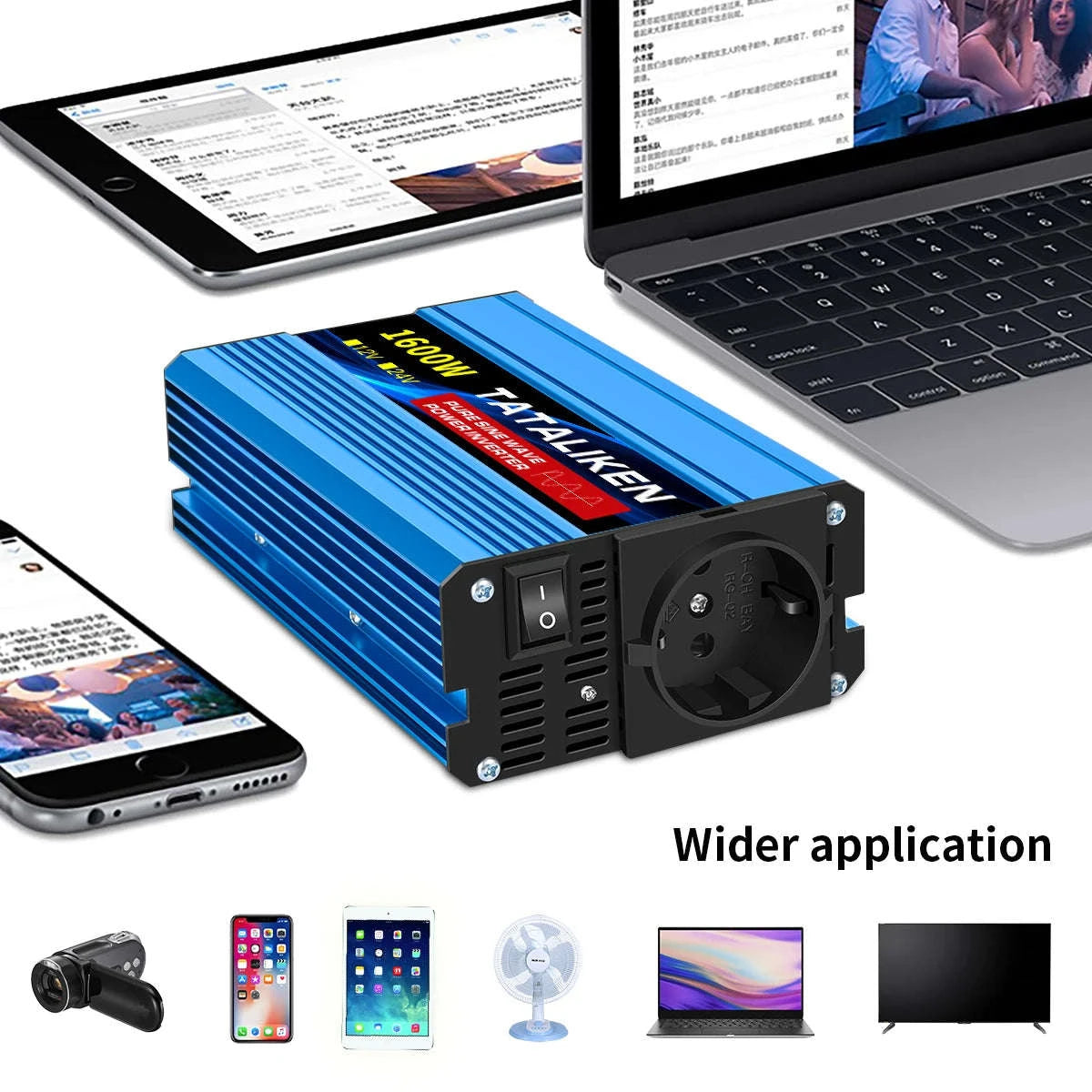 Pure Sine Wave Power Inverter Charger 12V/24V to 220V-24V4000W 220V