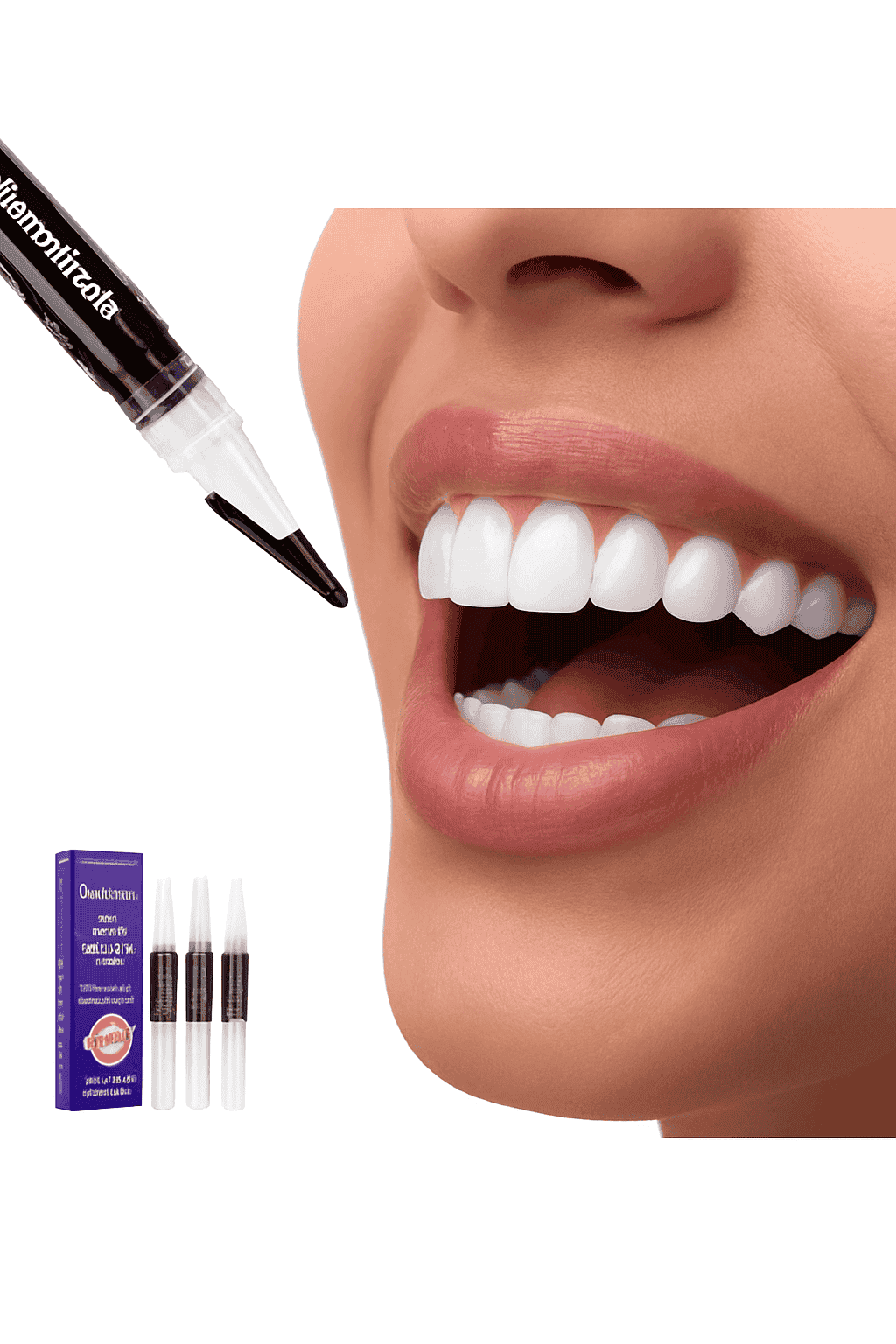 Purple Instant Teeth Whitening Pen for a Brighter Smile-2 Pcs