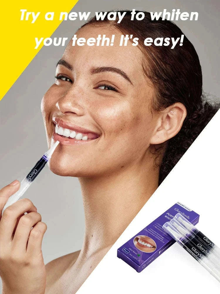 Purple Instant Teeth Whitening Pen for a Brighter Smile-2 Pcs
