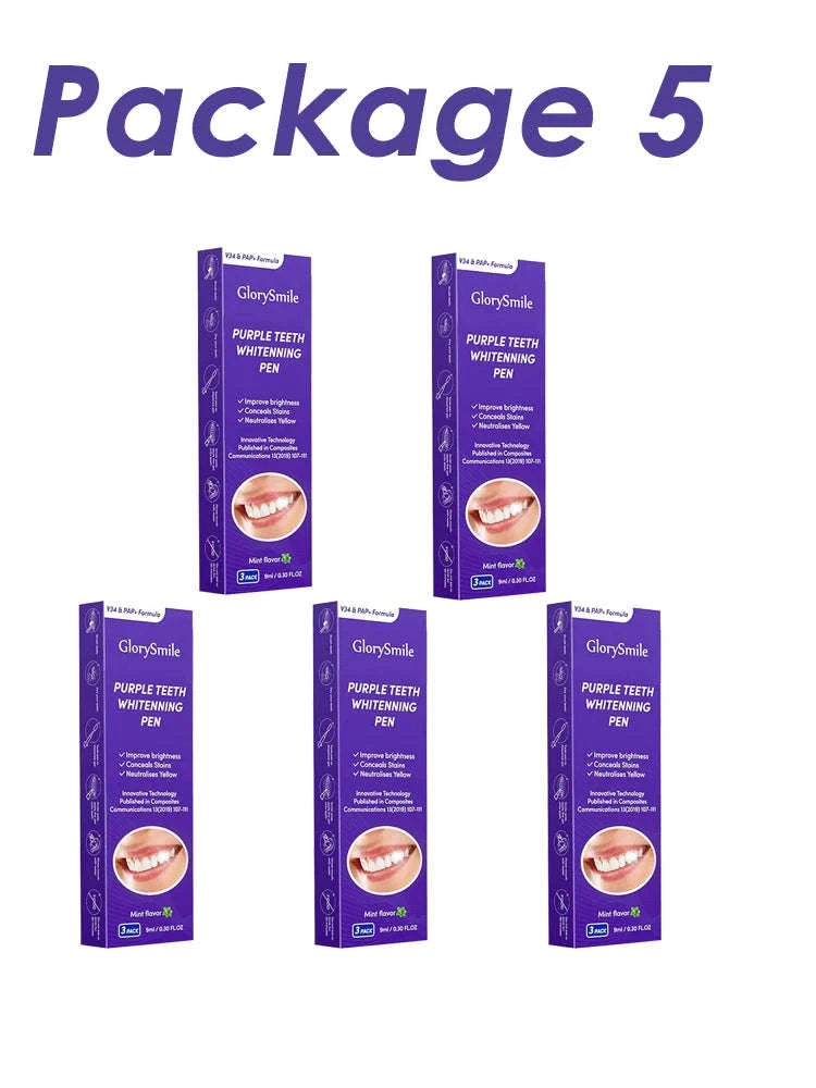 Purple Instant Teeth Whitening Pen for a Brighter, Whiter Smile-2 Pcs