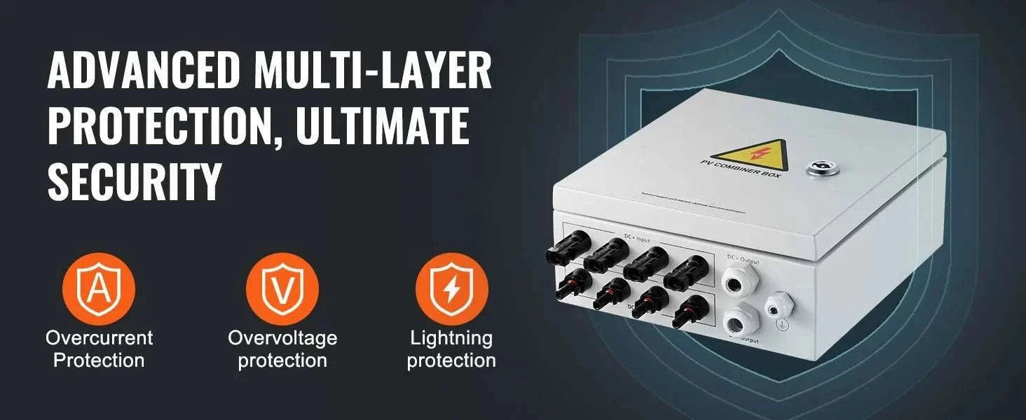 PV Combiner Box 4/6 String Solar Panel System with DC Protection-6 String 10A Steel / Poland