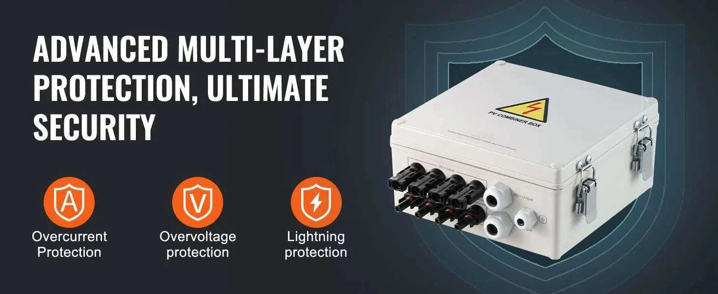PV Combiner Box 4/6 String Solar Panel System with DC Protection-6 String 10A Steel / Poland