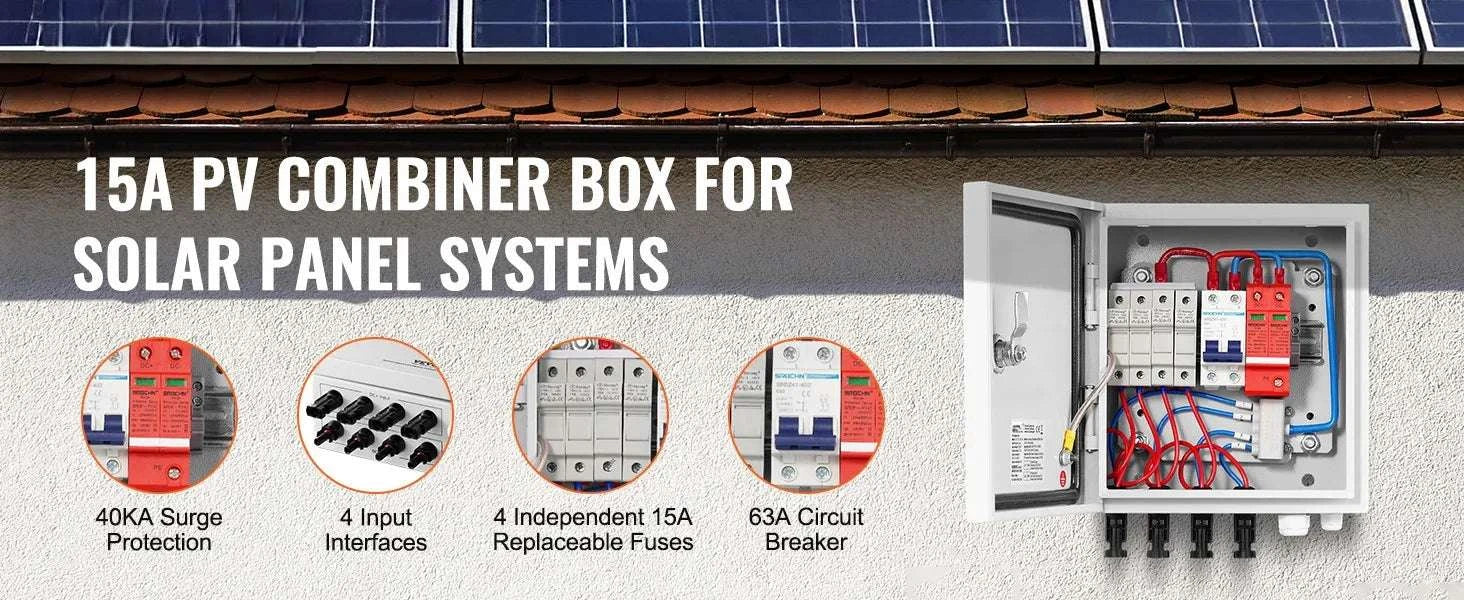 PV Combiner Box 4/6 String Solar Panel System with DC Protection-6 String 10A Steel / Poland
