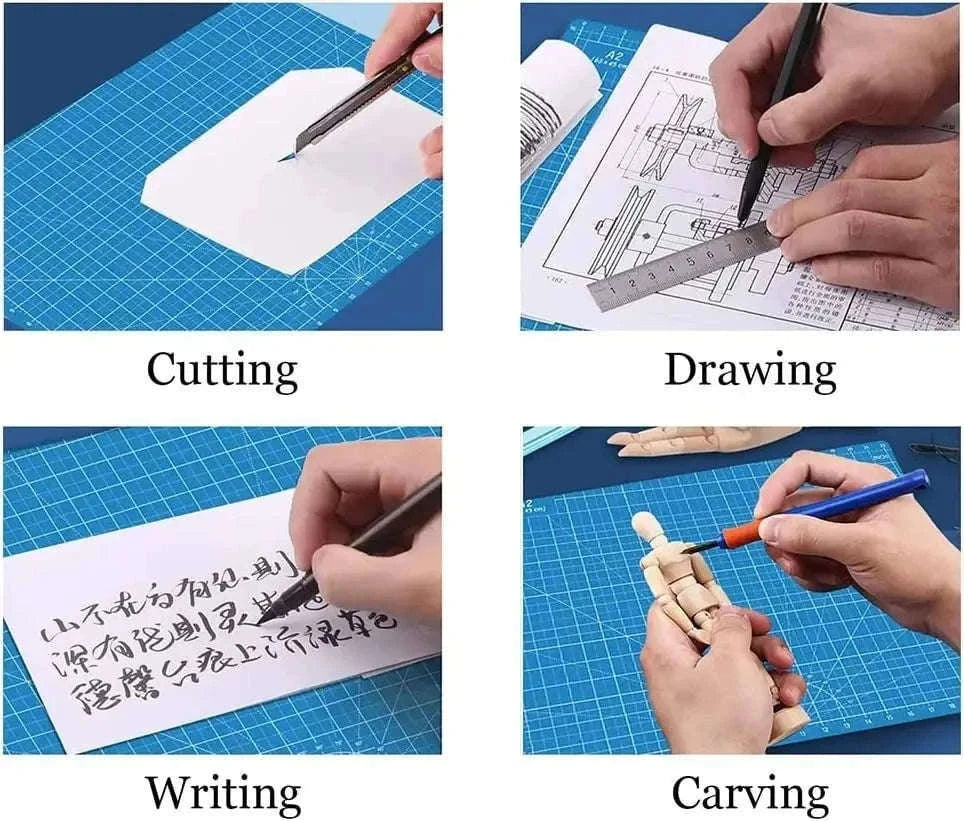 PVC Cutting Mat Workbench Pad for Clean, Precise Cutting-A3 green
