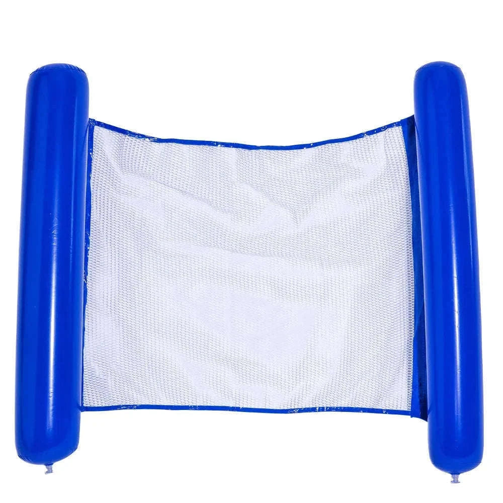 PVC Inflatable Floating Row Water Hammock Lounger-Fluorescent green