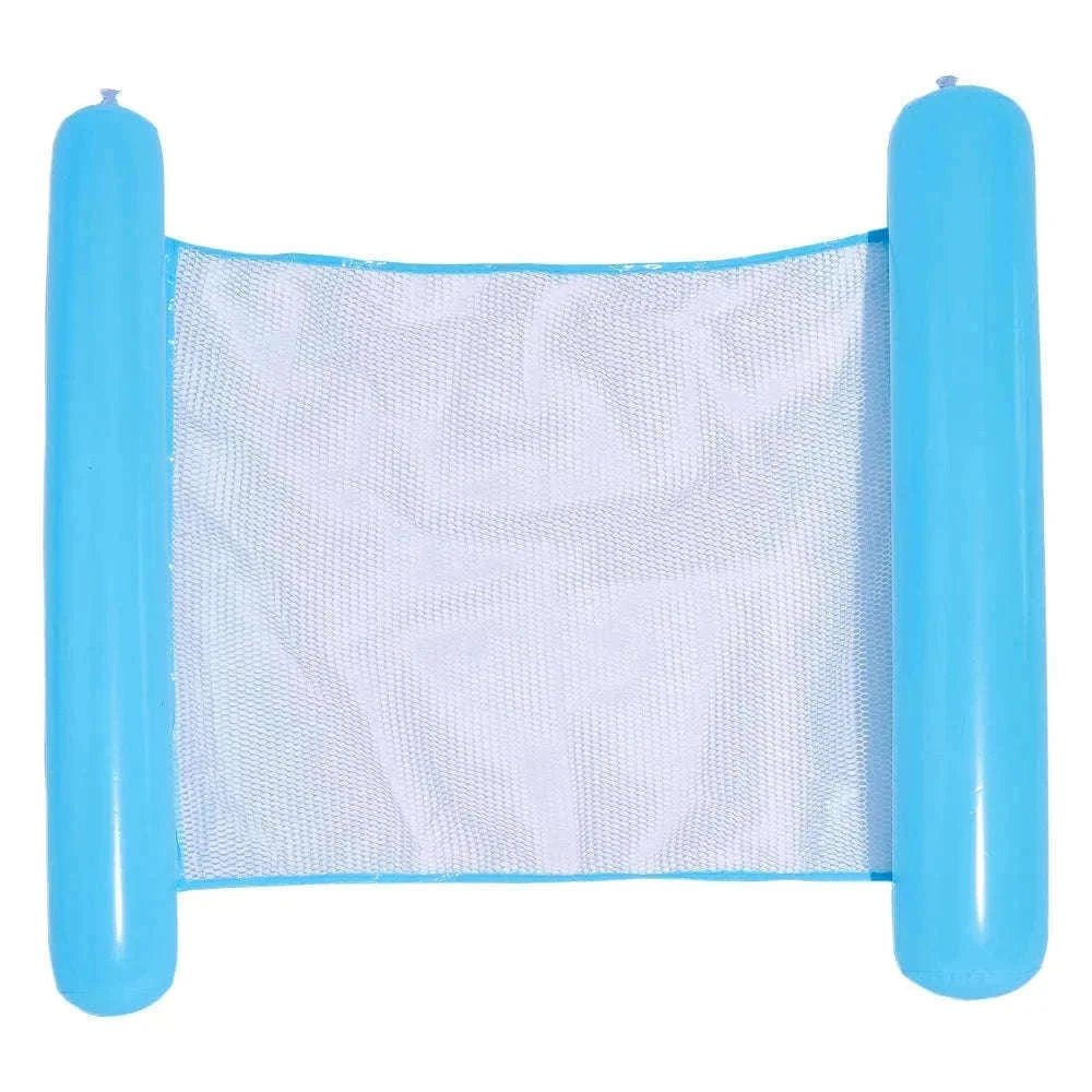 PVC Inflatable Floating Row Water Hammock Lounger-Fluorescent green