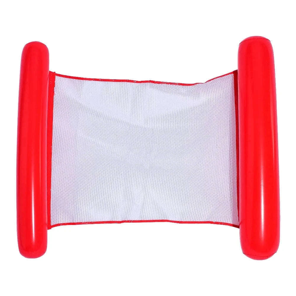 PVC Inflatable Floating Row Water Hammock Lounger-Fluorescent green