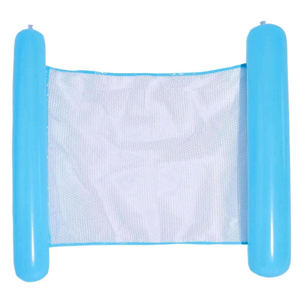PVC Inflatable Floating Row Water Hammock Lounger-Fluorescent green